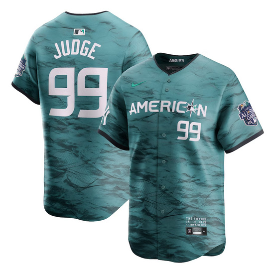 Men%27s American League Nike Teal 2023 MLB All-Star #99 Aaron Judge Game Limited Jersey->2023 mlb all-star->MLB Jersey